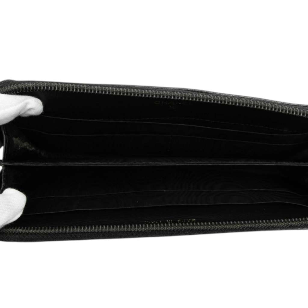 Chanel CC Caviar Zip Around Wallet - 4