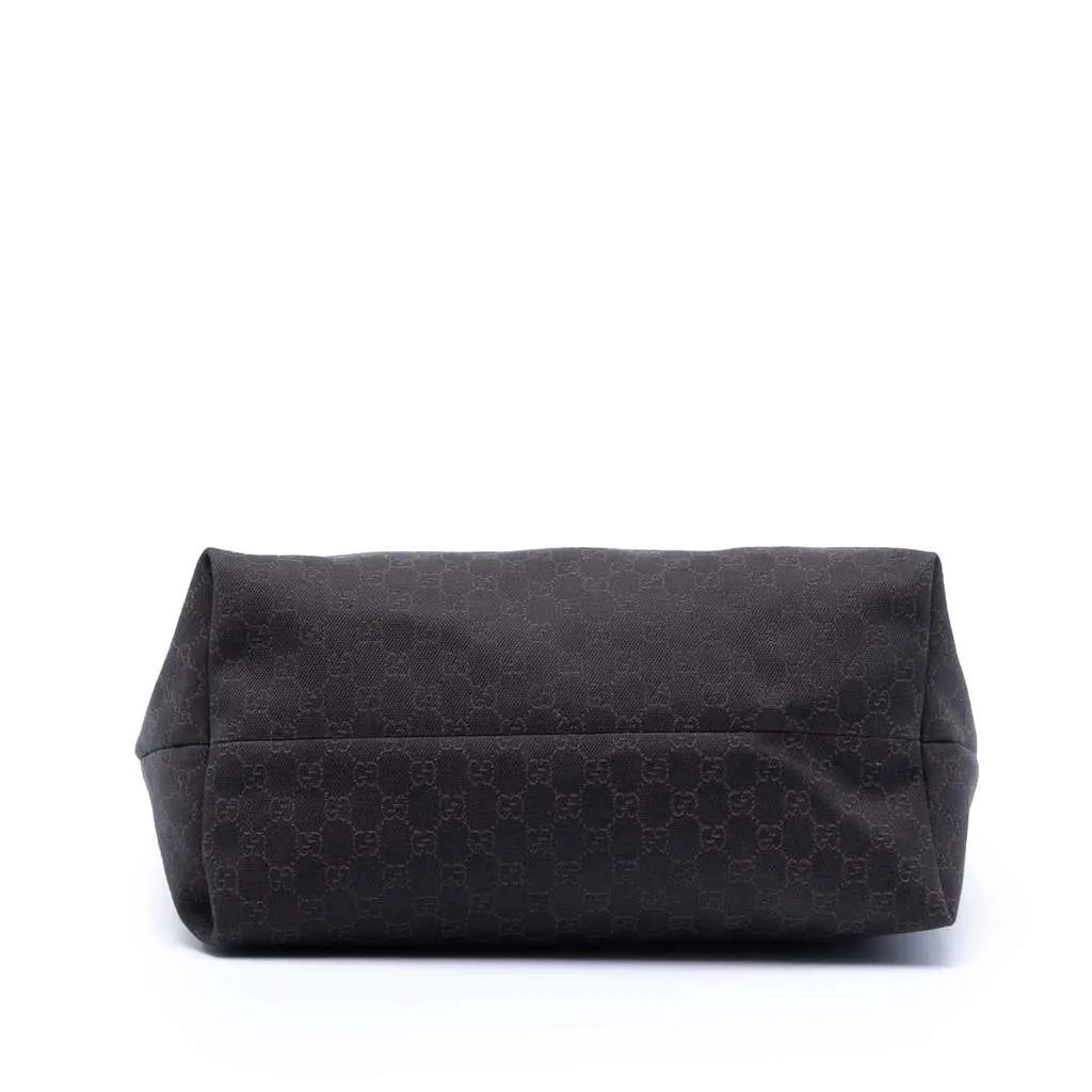 Gucci GG Canvas Peggy Braided Tote Brown Canvas Very good - Inside View