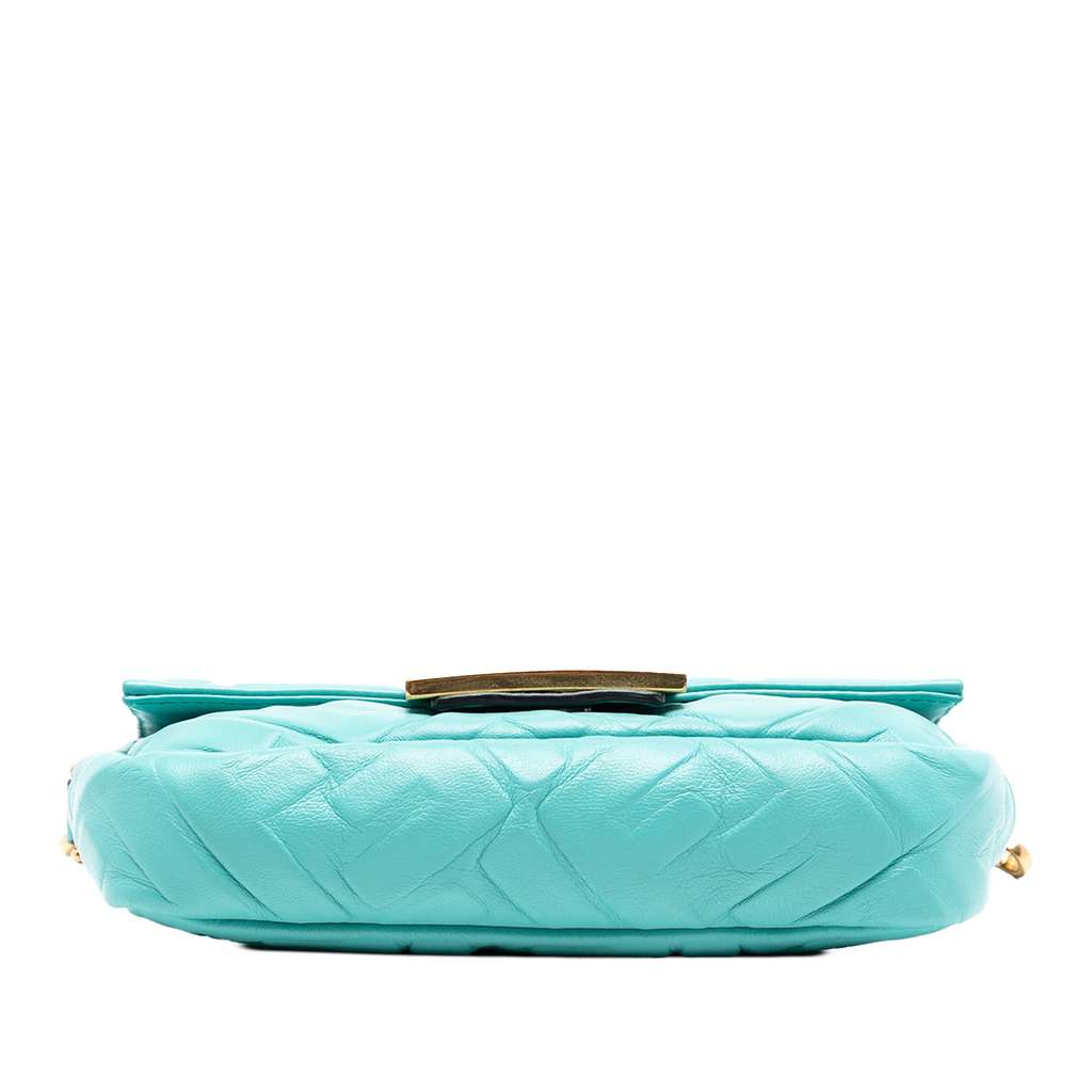 Fendi Mini Zucca Embossed Leather Baguette Satchel - 3