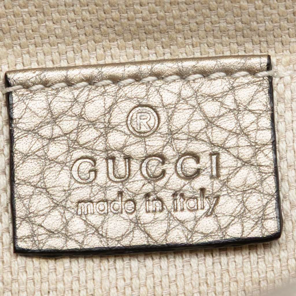 Gucci Mini Metallic Pebbled Calfskin Soho Chain Crossbody - 5