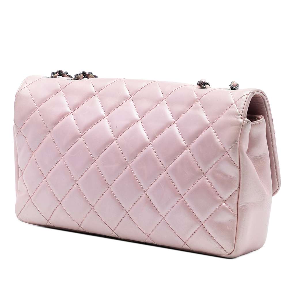 Chanel Medium Quilted Metallic Calfskin Coco Pleats Chain Flap - 2