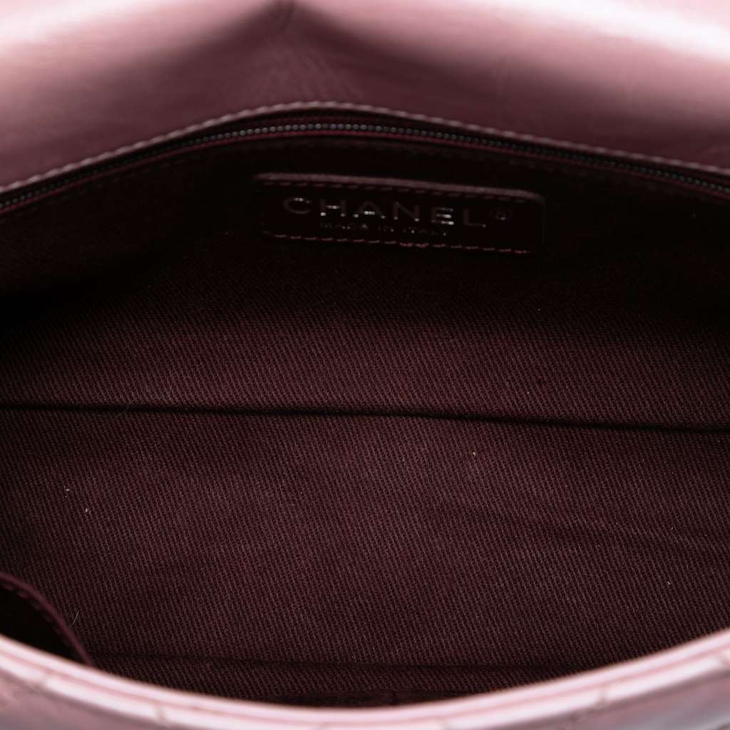 Chanel Medium Quilted Metallic Calfskin Coco Pleats Chain Flap - 4