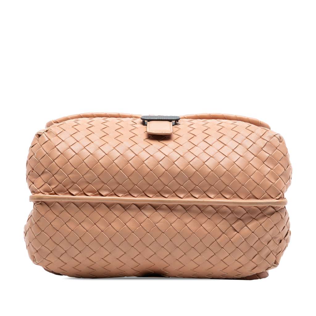 Bottega Veneta Nappa Intrecciato Double Sided Flap Shoulder Bag - 3