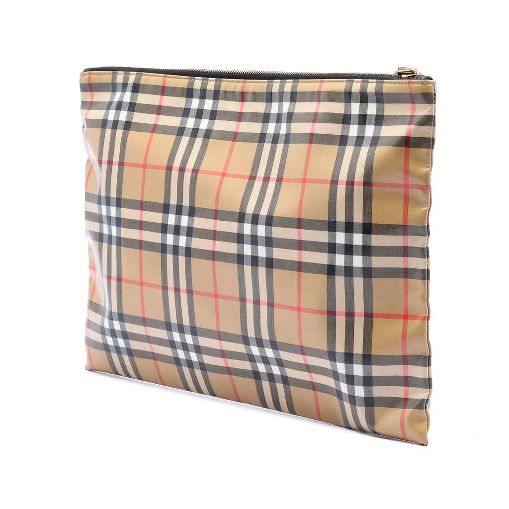 Burberry House Check Coated Canvas Clutch - 2