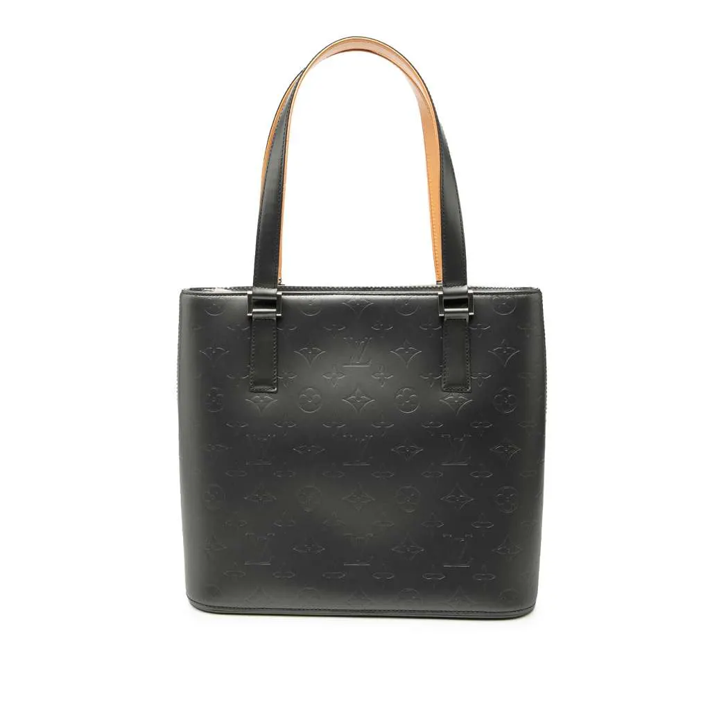 Louis Vuitton Monogram Mat Stockton Grey Leather Very good - Front View