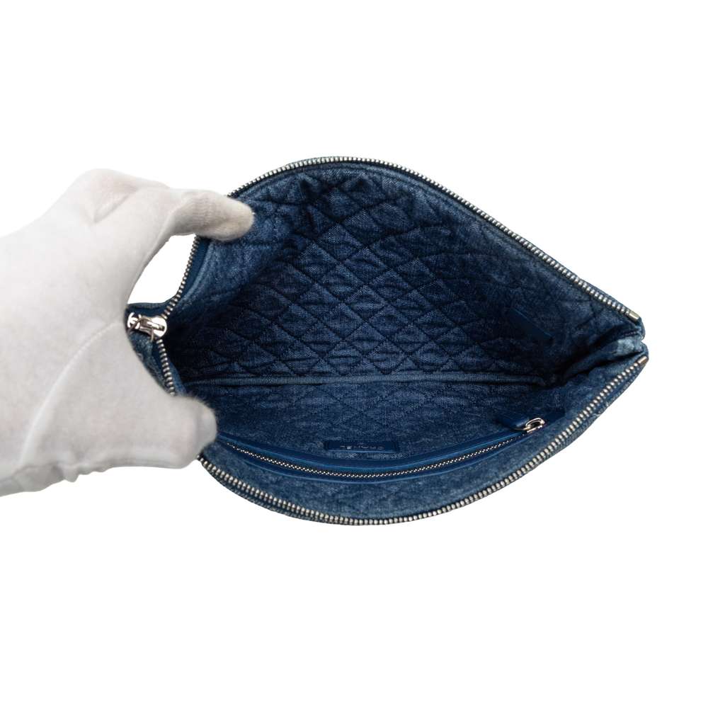 Chanel Medium Quilted Denim O Case Clutch - 4