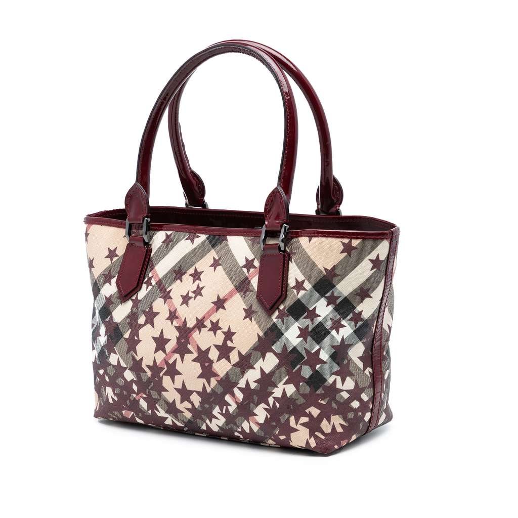 Burberry Medium Supernova Check Coated Canvas Star Nickie Tote - 2