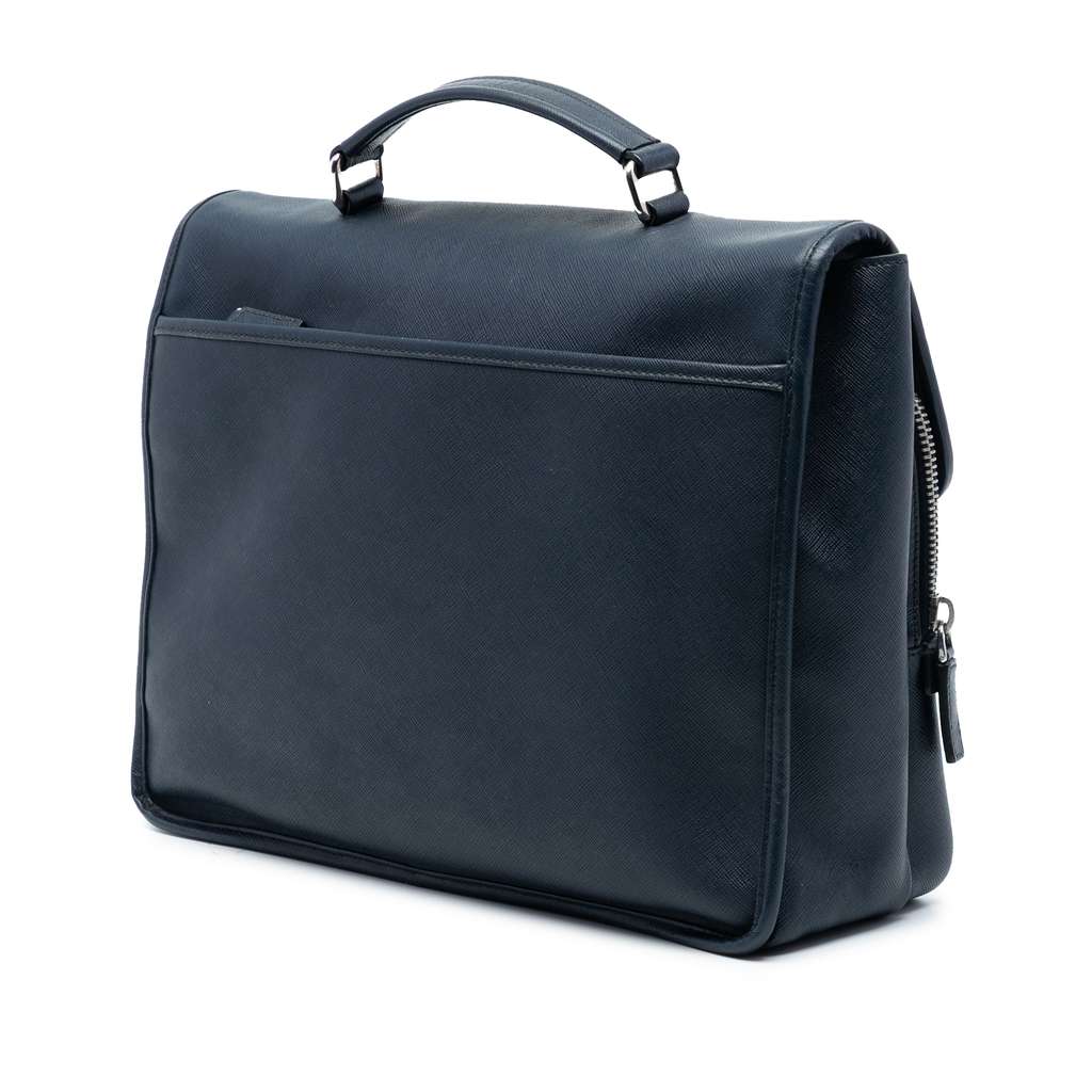 Prada Saffiano Double Buckle Briefcase - 2
