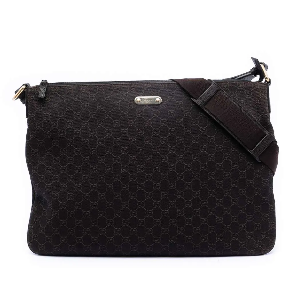 Gucci GG Denim Crossbody Brown Denim Very good - Front View