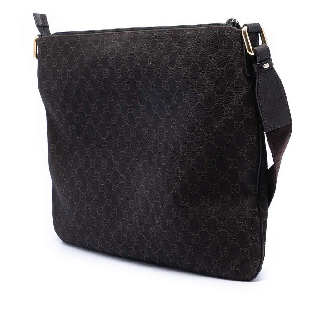Gucci GG Denim Crossbody Brown Denim Very good - Back View