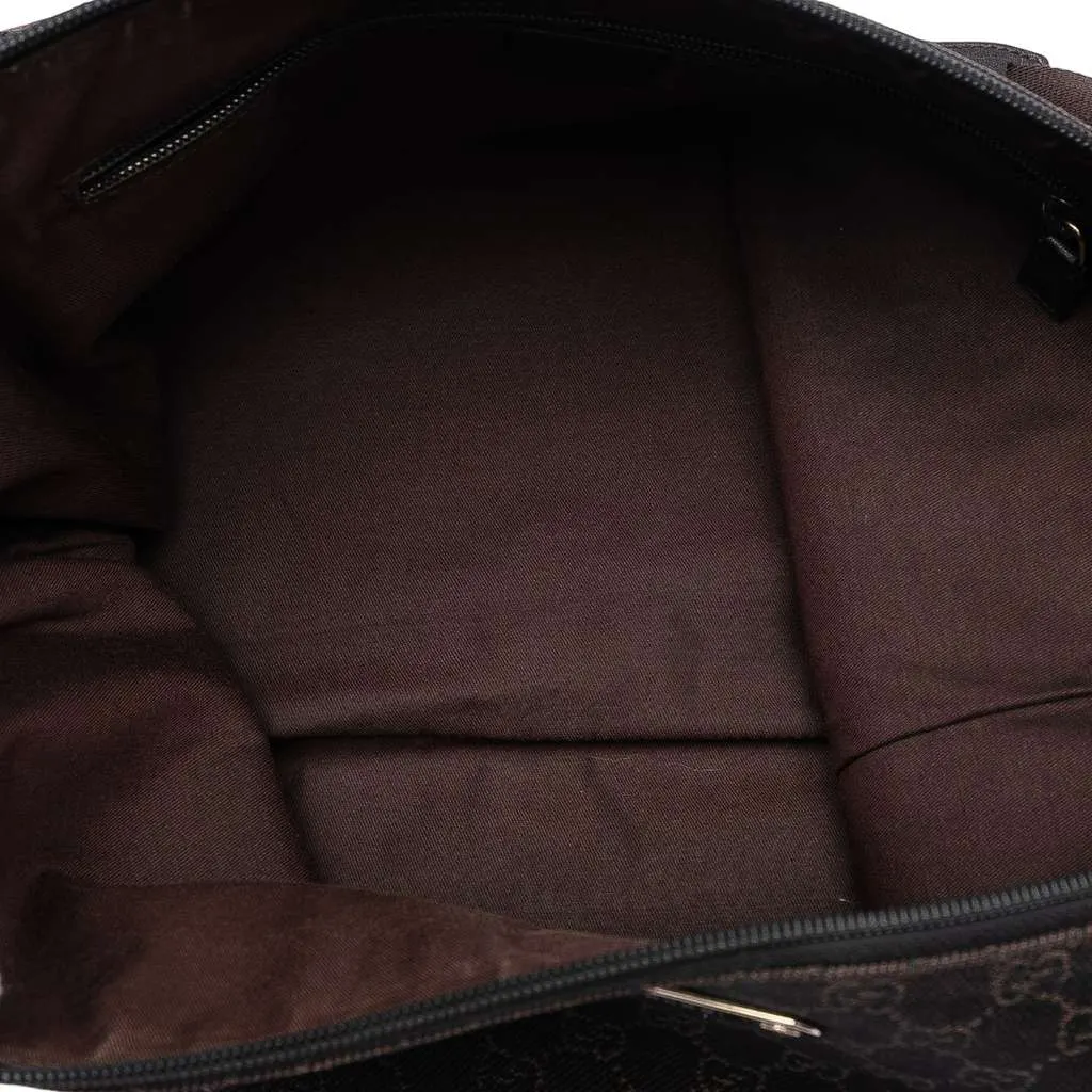 Gucci GG Denim Crossbody Brown Denim Very good - Model View