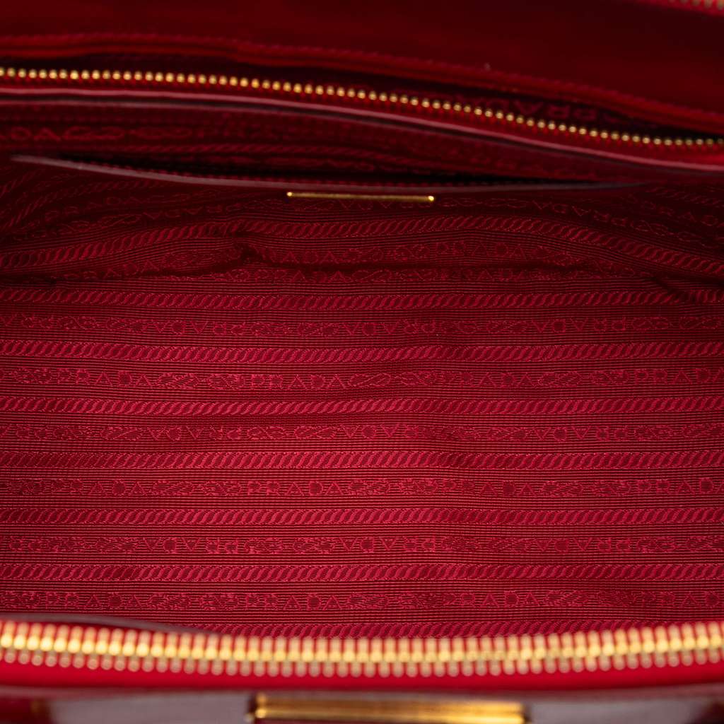 Prada Medium Saffiano Vernice Galleria Double Zip Satchel - 4