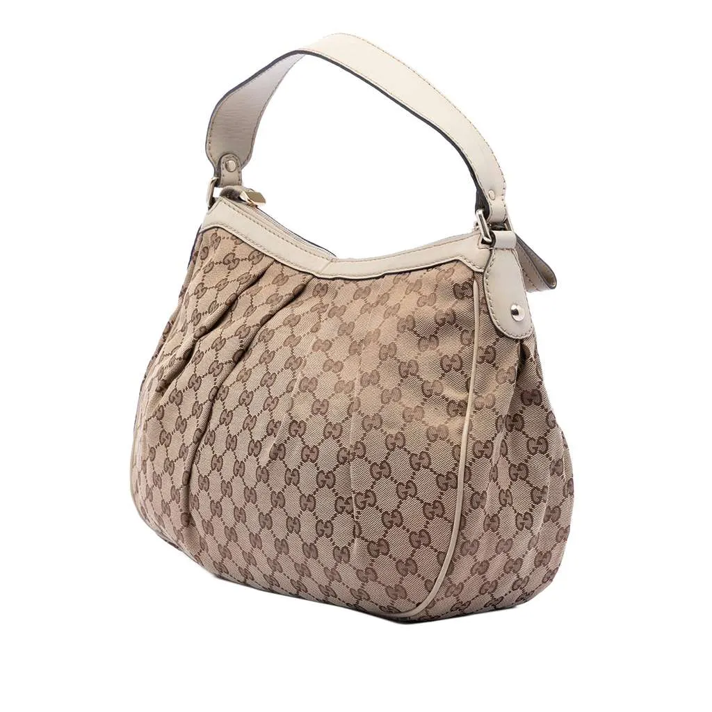 Gucci GG Canvas Sukey Shoulder Bag Brown Canvas Very good - Back View