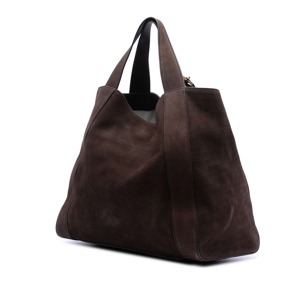 Gucci Large Nubuck Ribot Horse Head Tote - 2