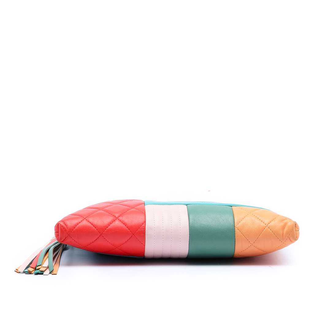 Chanel Medium Lambskin Colorblock Patchwork O Case - 3