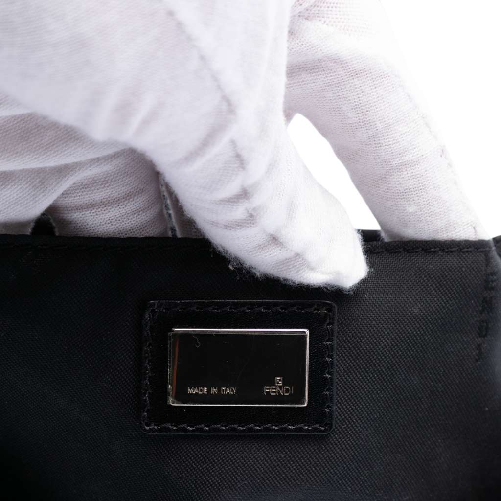 Fendi Zucchino Canvas Oyster Shoulder Bag - 5