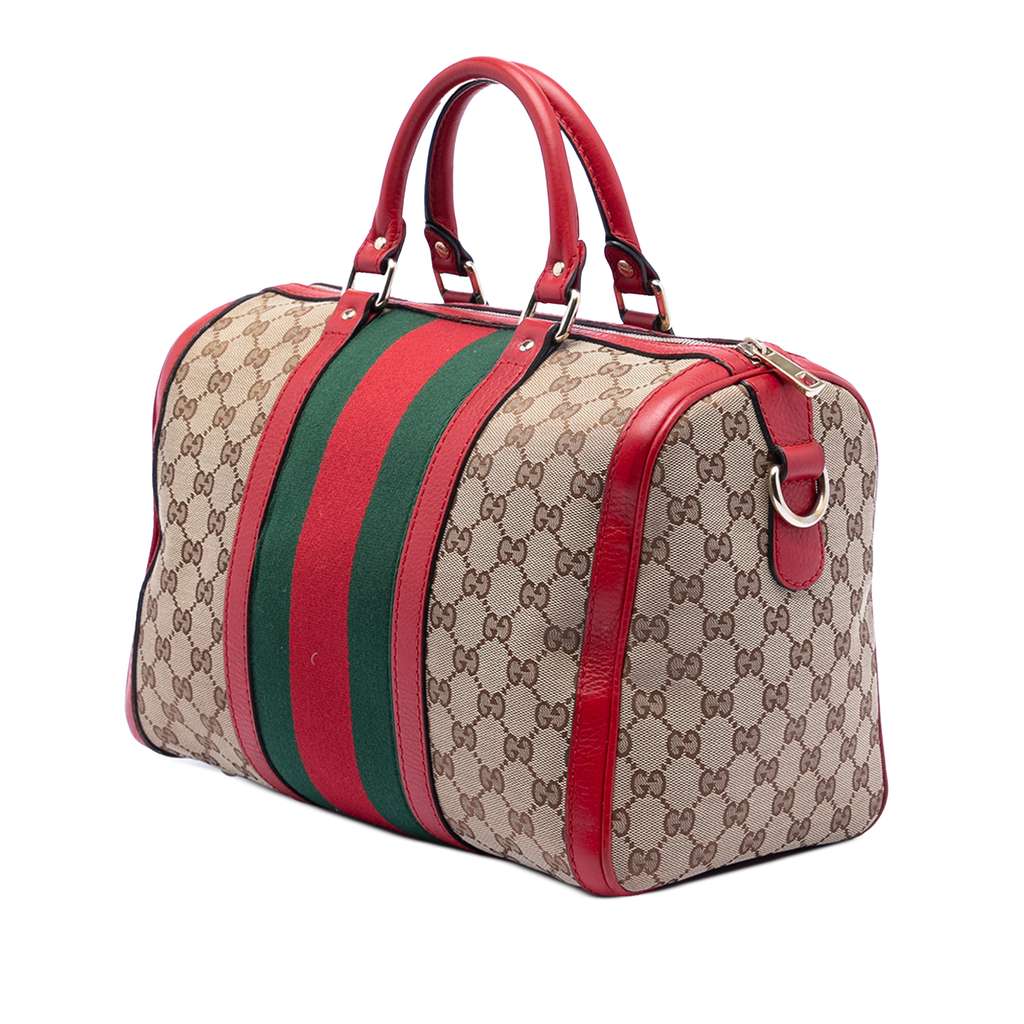 Gucci Medium GG Canvas Web Joy Boston Bag - 2