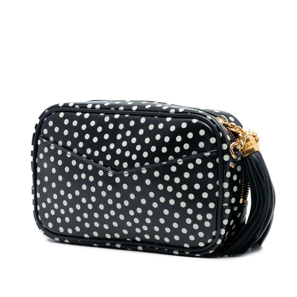 Saint Laurent Mini Calfskin Monogram Polka Dot Lou Camera Bag - 2