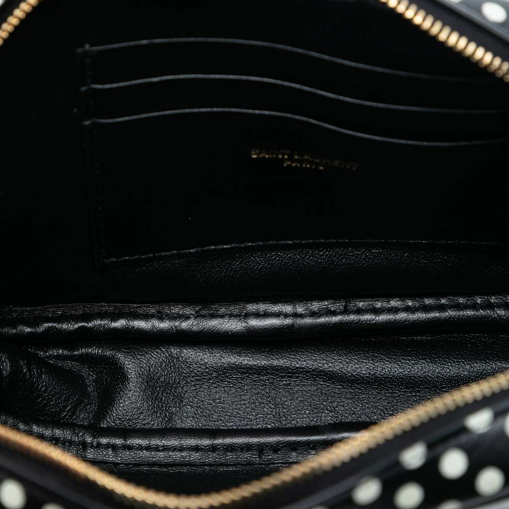 Saint Laurent Mini Calfskin Monogram Polka Dot Lou Camera Bag - 4