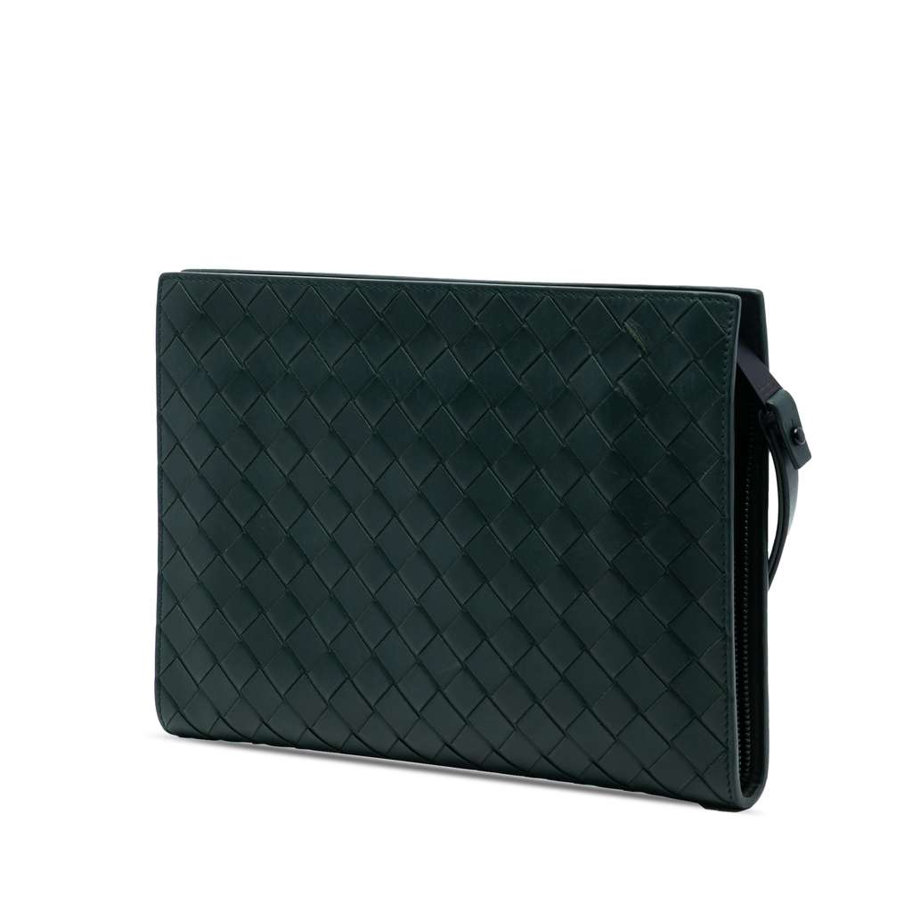 Bottega Veneta Small Calfskin Intrecciato Document Case With Wristlet - 2