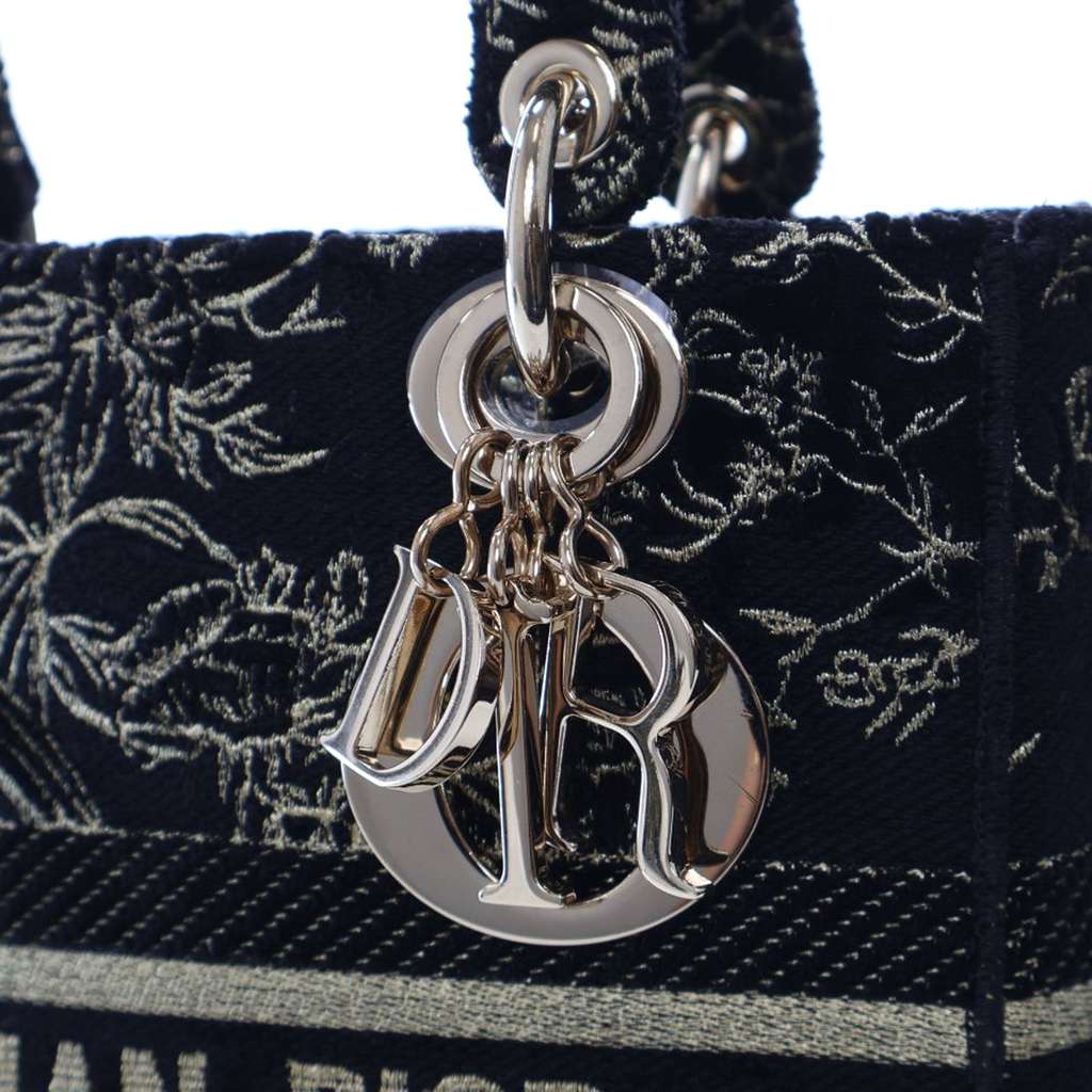 Dior Medium Embroidered Canvas Toile de Jouy Lady D Lite - 4