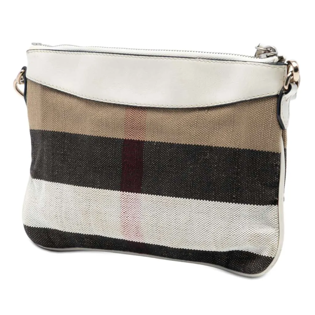 Burberry Mega Check Canvas Peyton Crossbody Brown Canvas Very good - Back View