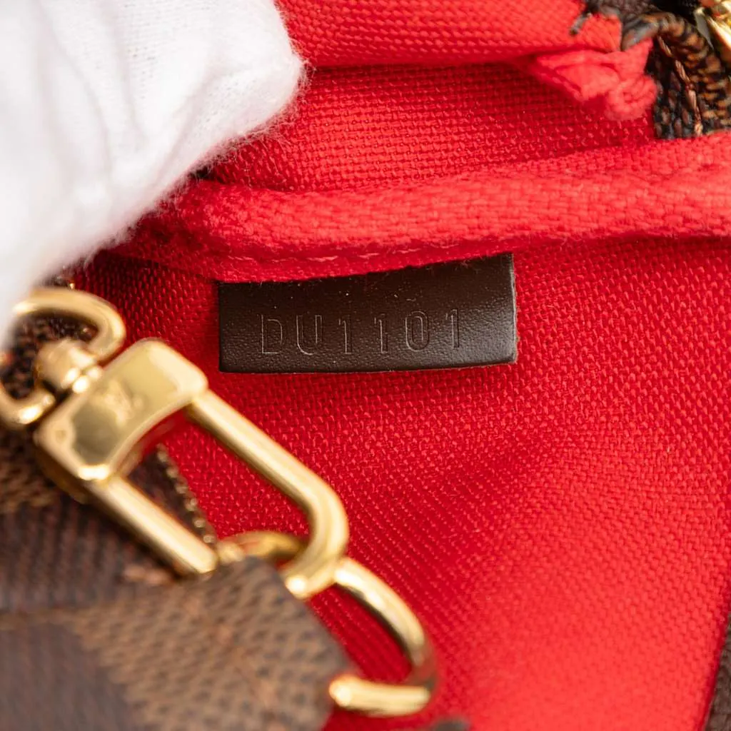Louis Vuitton Damier Ebene Mini Pochette Accessoires Brown Canvas Very good - Box View