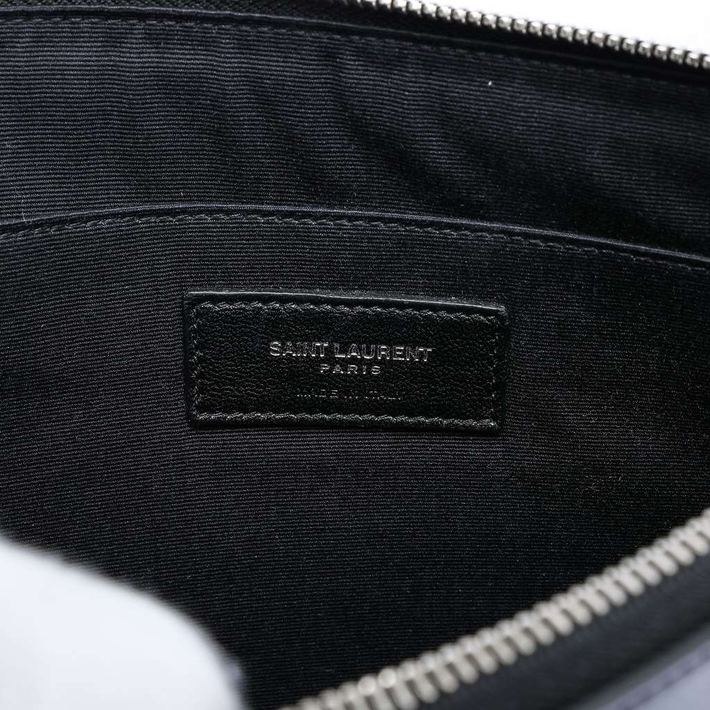 Saint Laurent Leather Logo Clutch - 5