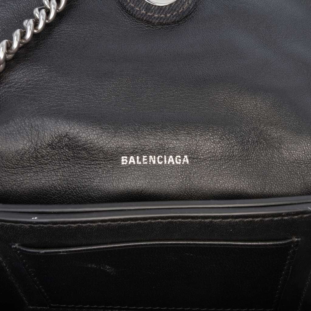 Balenciaga XS Denim Crush Chain Crossbody - 5