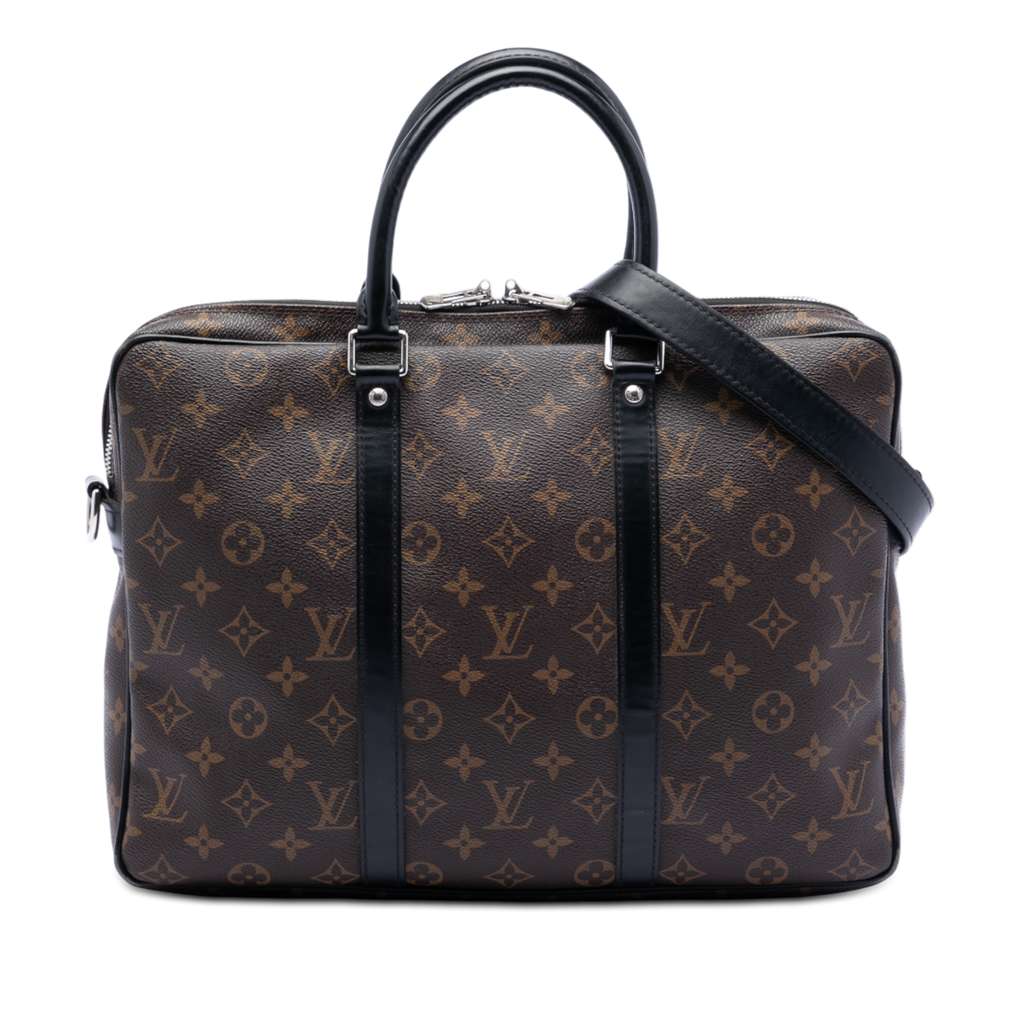 Louis Vuitton Monogram Macassar Porte Documents Voyage
