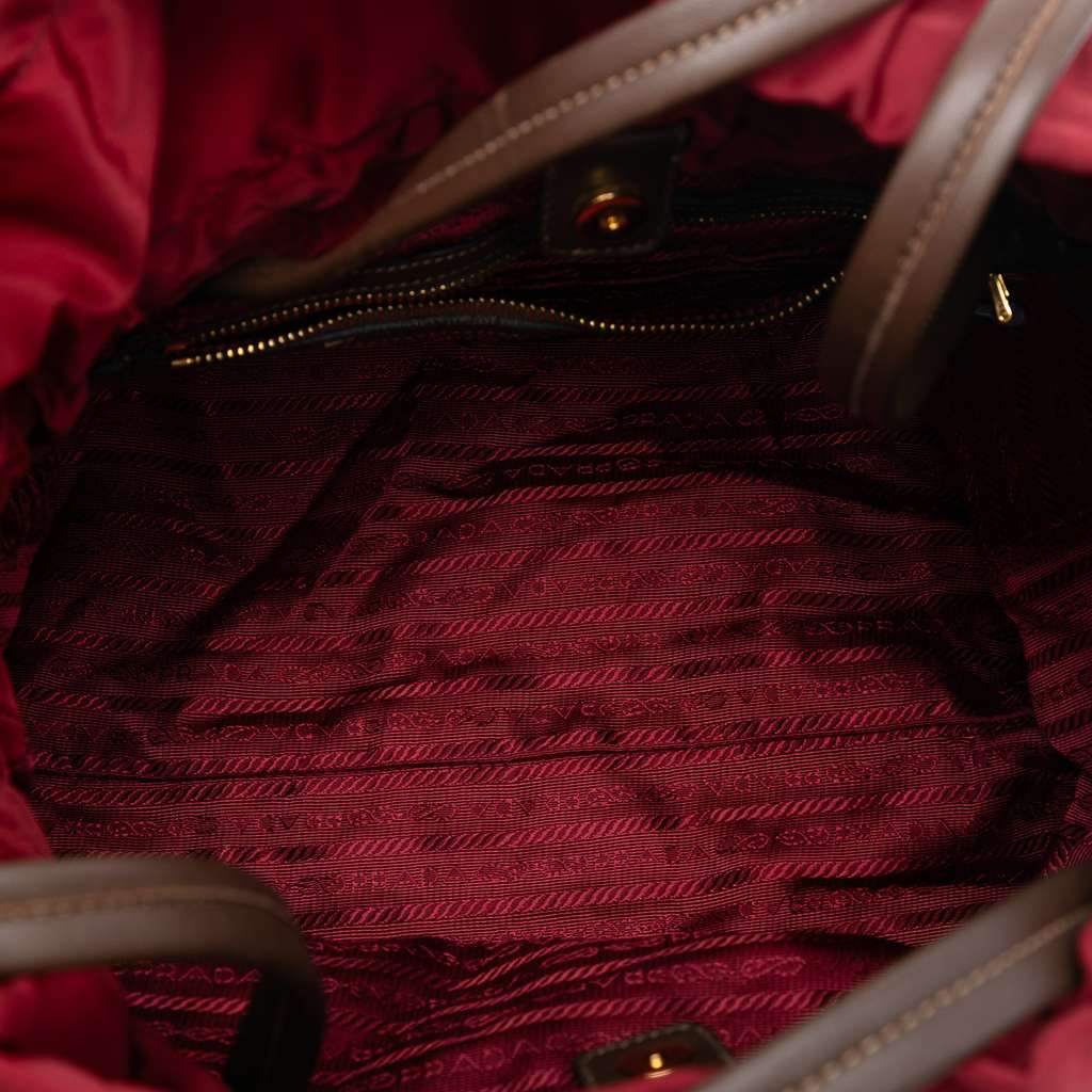 Prada Tessuto Logo Drawstring Tote - 4