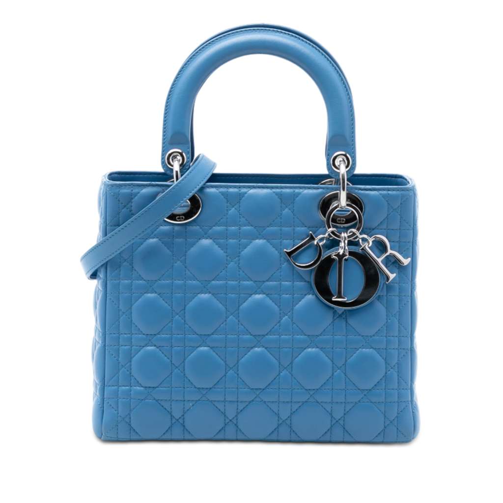 Dior Medium Lambskin Cannage Lady Dior