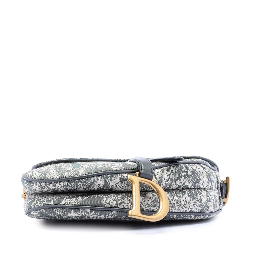 Dior Canvas Embroidered Reverse Toile De Jouy Saddle Bag - 3