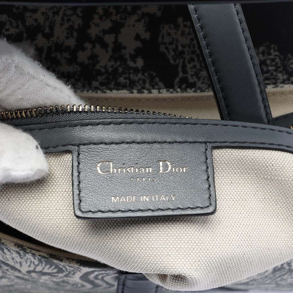 Dior Canvas Embroidered Reverse Toile De Jouy Saddle Bag - 5