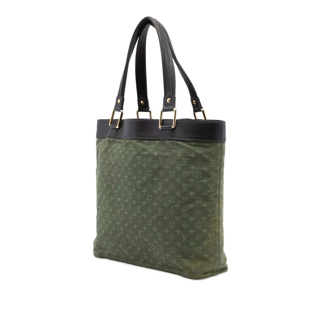 Louis Vuitton Monogram Mini Lin Lucille GM Green Canvas Very good - Back View
