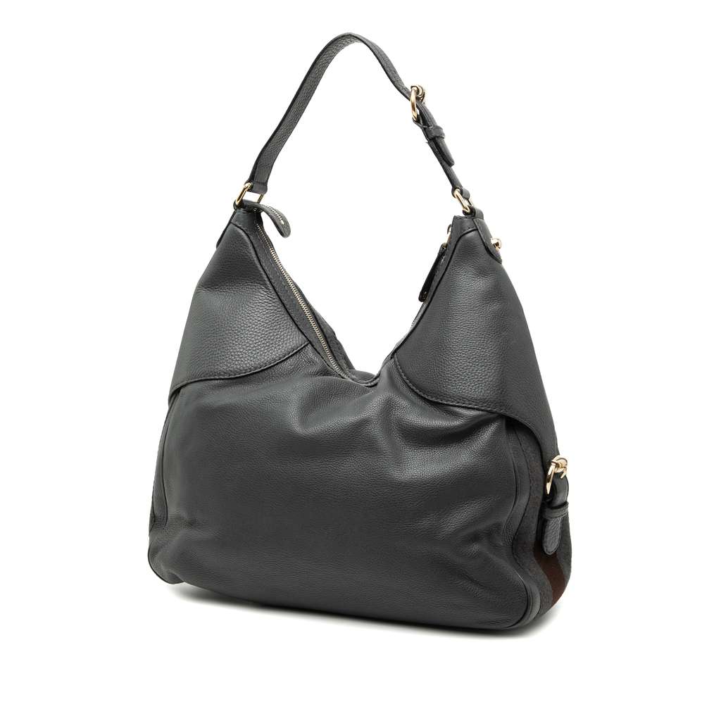 Gucci Leather Web Horsebit Heritage Hobo - 2