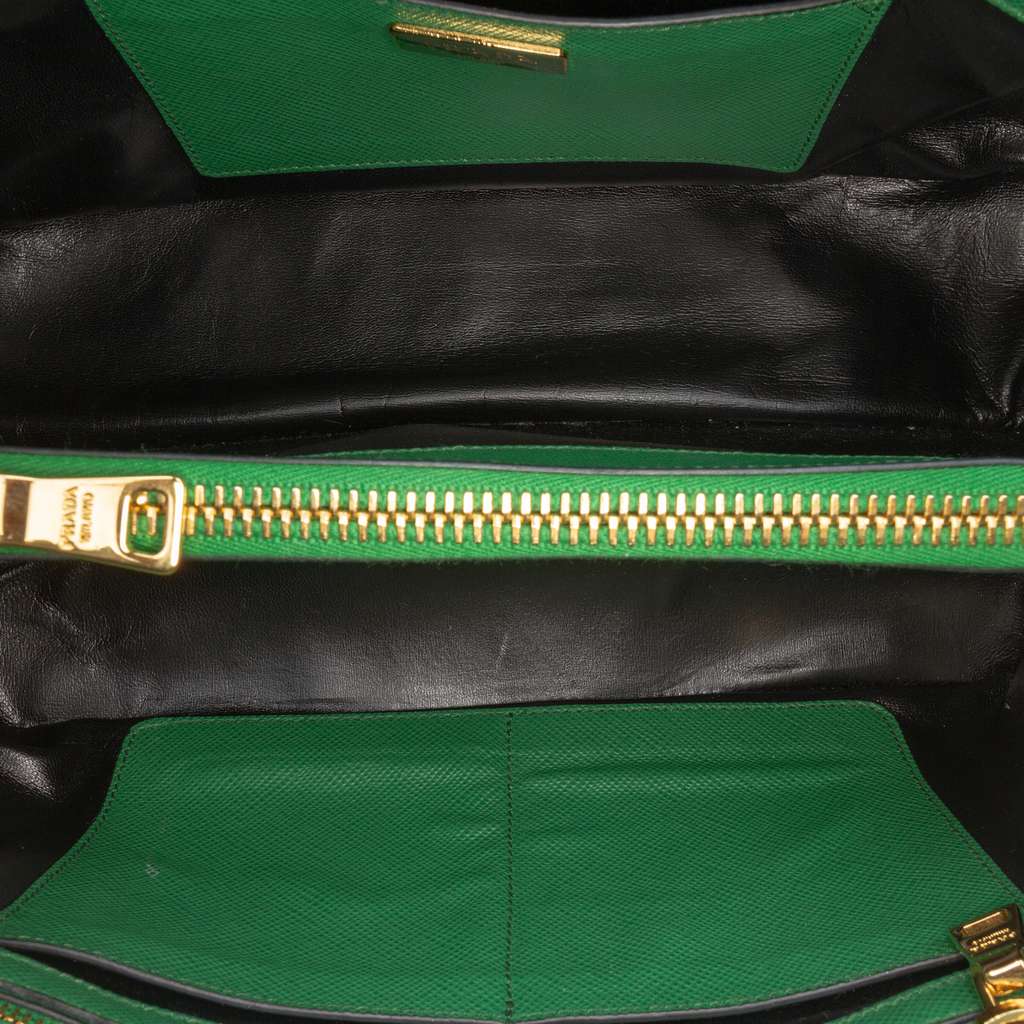 Prada Studded Saffiano Cuir Promenade Satchel - 4