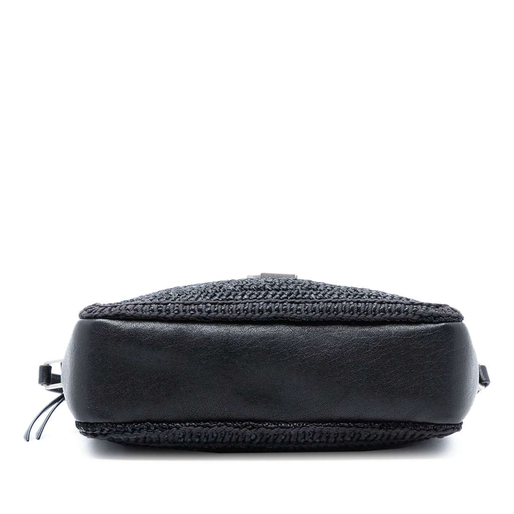 Saint Laurent Woven Raffia and Leather Lou Camera Bag - 3