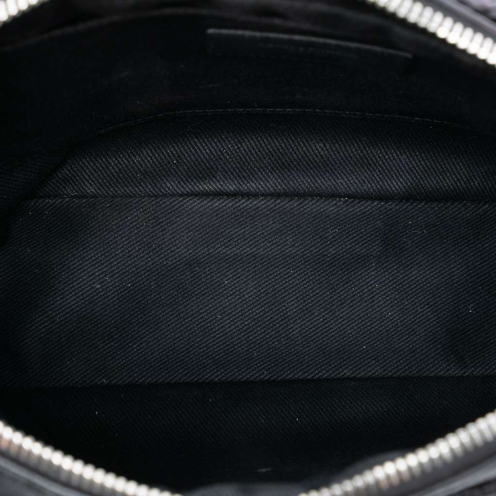 Saint Laurent Woven Raffia and Leather Lou Camera Bag - 4