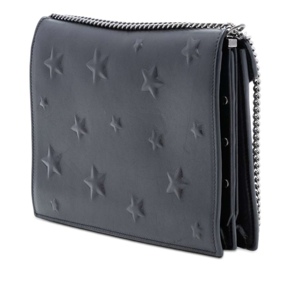 Saint Laurent Star Embossed Calfskin Monogram Cassandra Clasp Bag - 2
