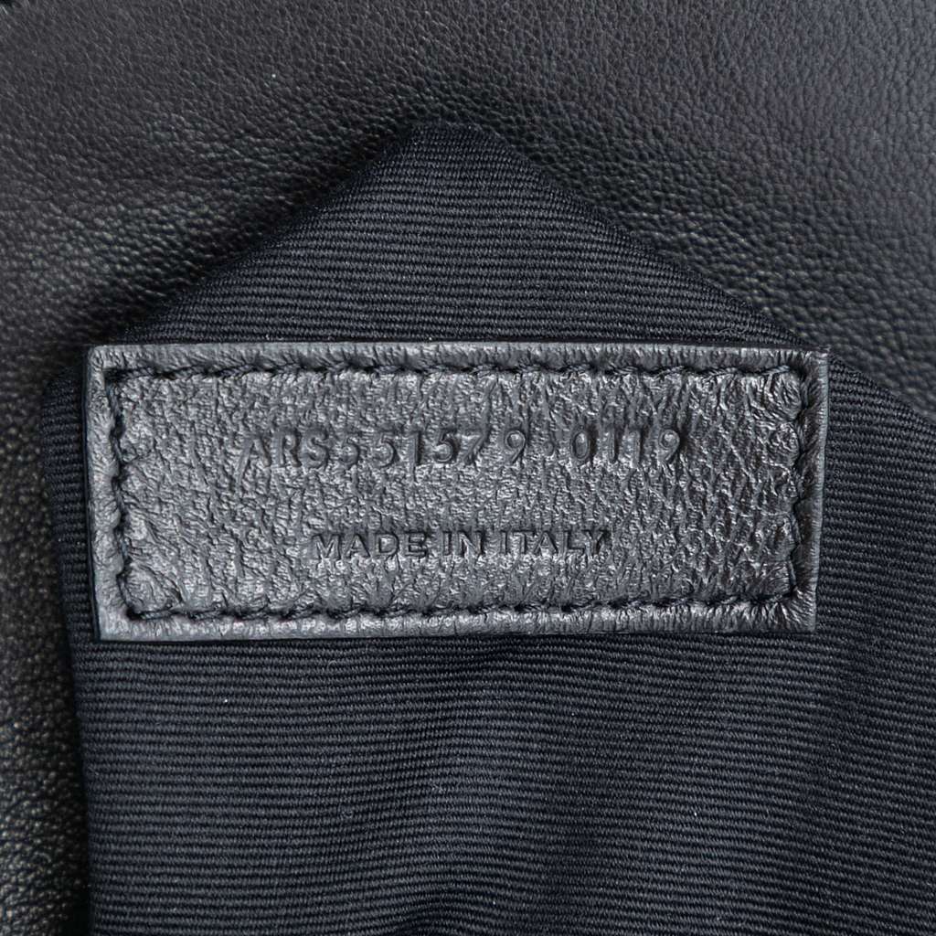 Saint Laurent Star Embossed Calfskin Monogram Cassandra Clasp Bag - 5