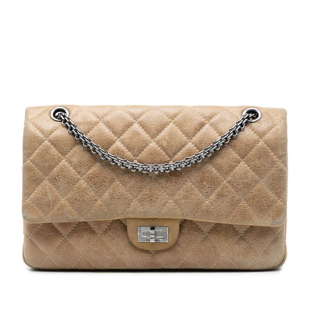 Chanel Reissue 2.55 Aged Metallic Calfskin Double Flap 227