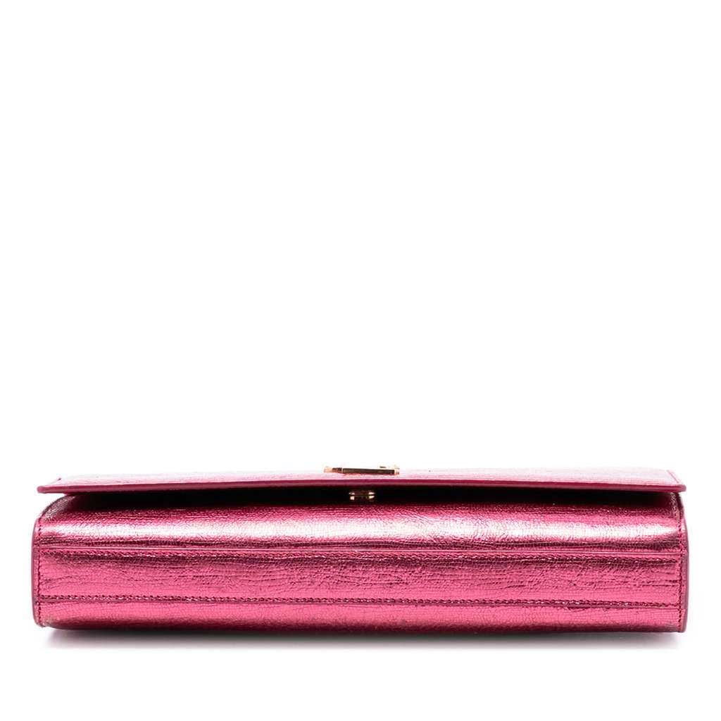 Saint Laurent Metallic Calfskin Cassandre Clutch - 3