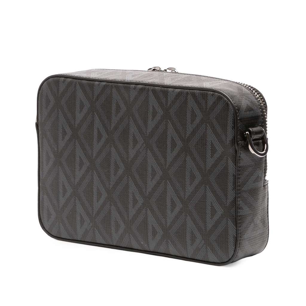 Dior CD Diamond Coated Canvas Safari Bag with Strap - 2