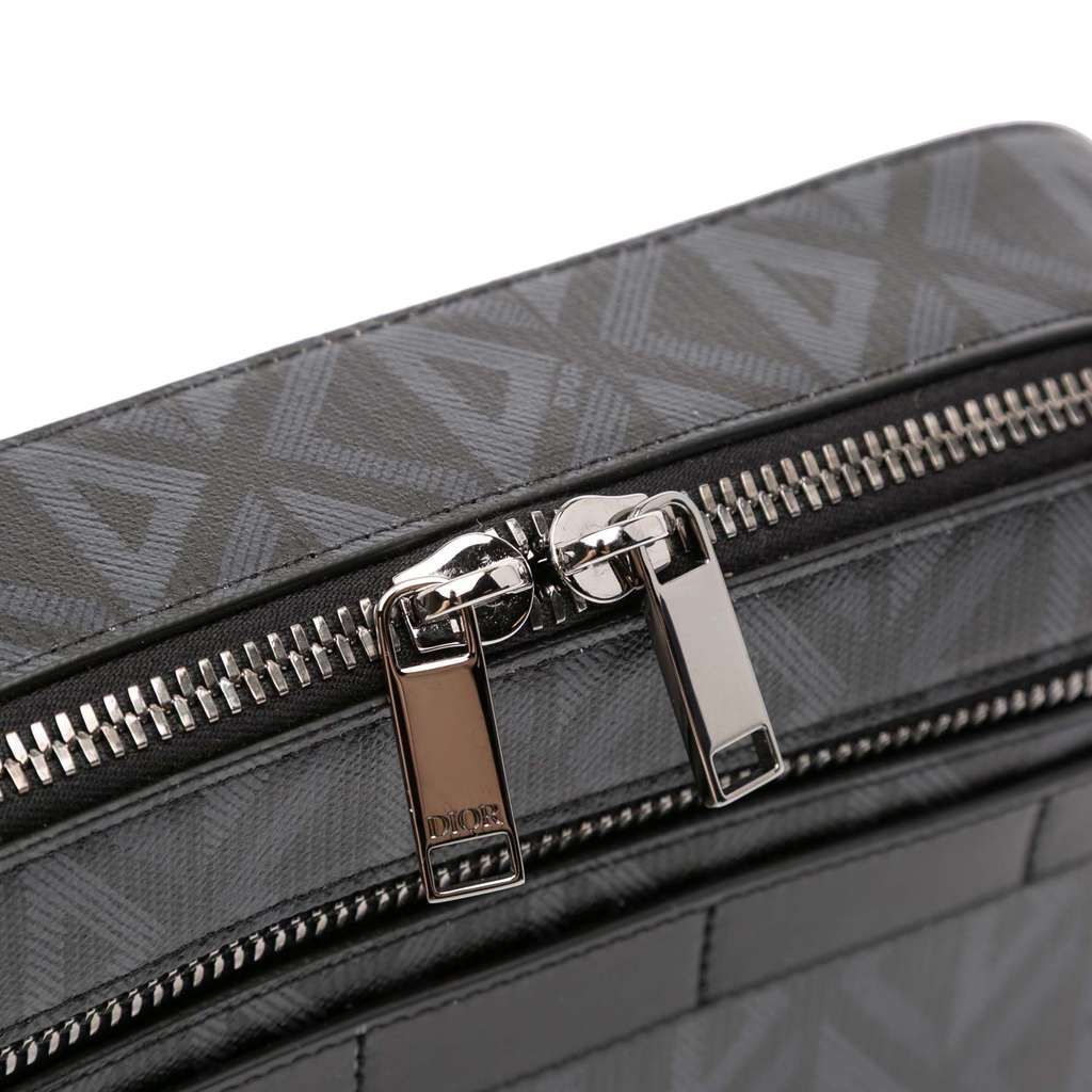 Dior CD Diamond Coated Canvas Safari Bag with Strap - 4