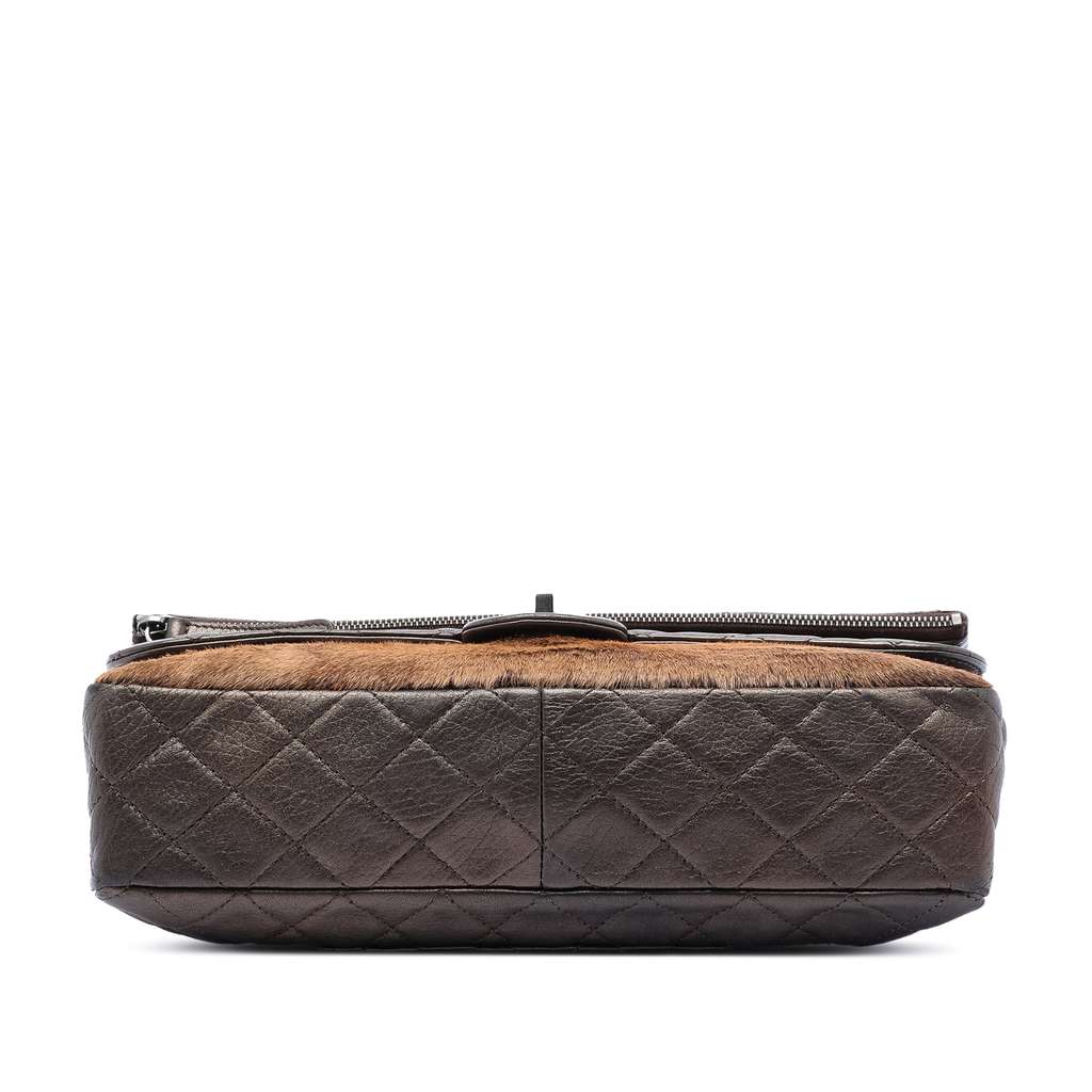 Chanel Paris Salzburg Metallic Lambskin and Pony Hair Zip Multi Flap - 3