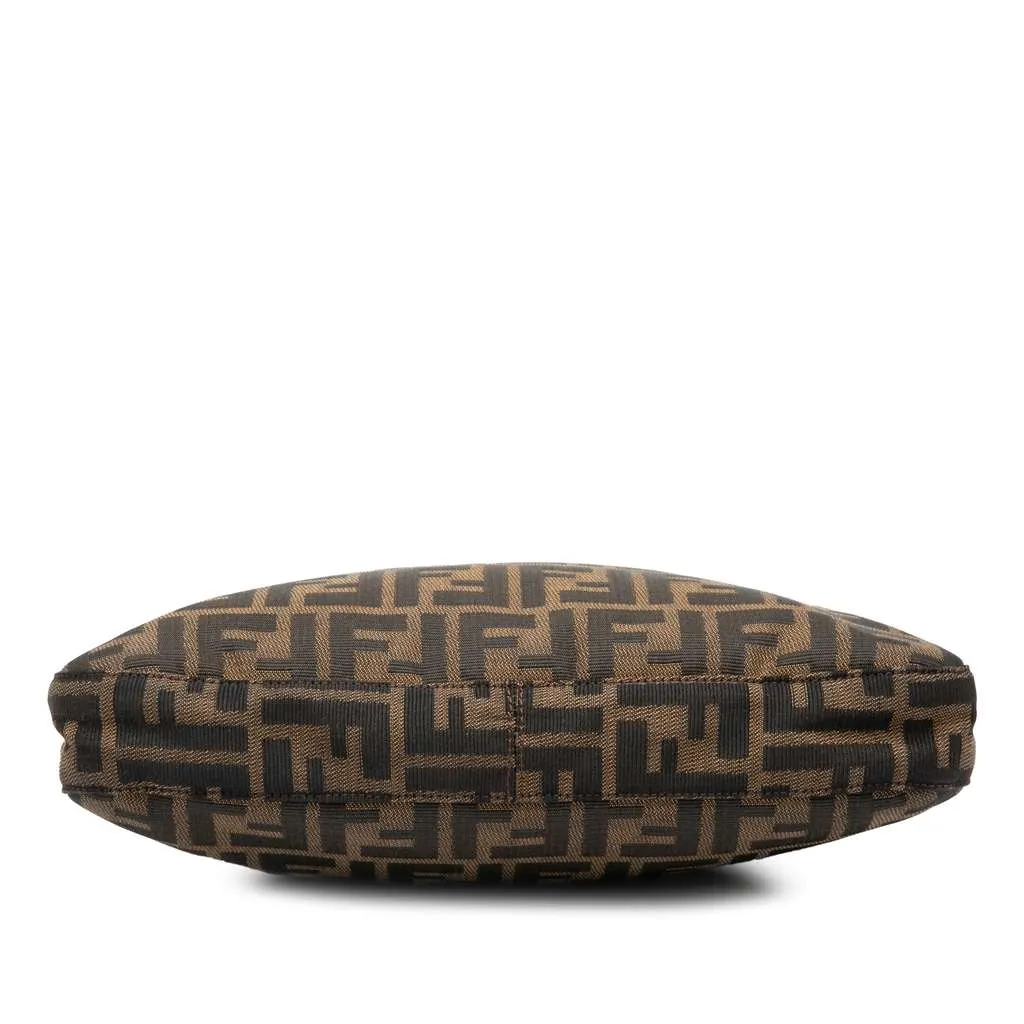 Fendi Zucca Canvas Shoulder Bag Brown Canvas Good - Inside View