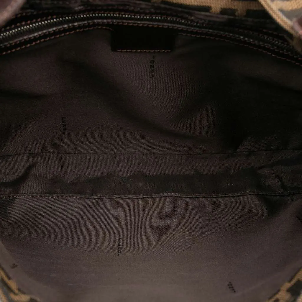 Fendi Zucca Canvas Shoulder Bag Brown Canvas Good - Model View