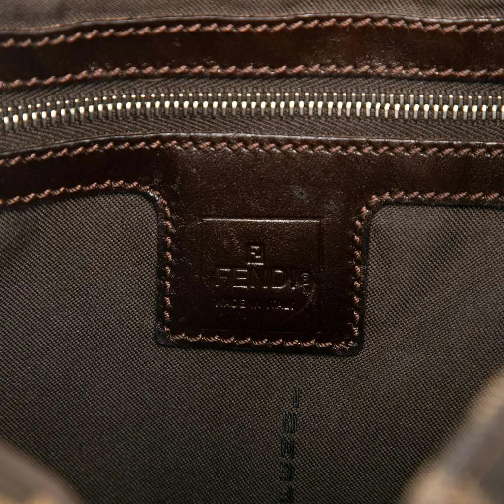 Fendi Zucca Canvas Shoulder Bag Brown Canvas Good - Box View