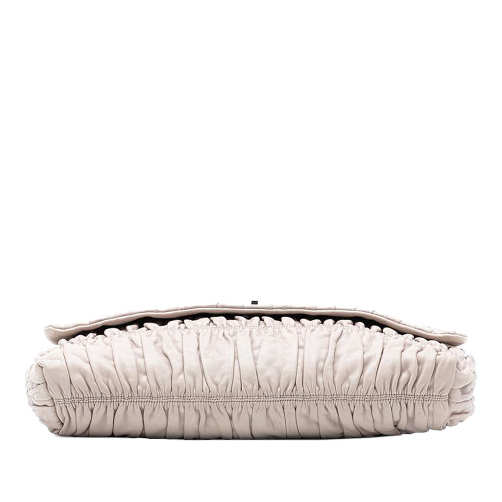 Prada Nappa Gaufre Turn Lock Clutch - 3